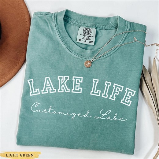 Comfort Colors® Custom Lake Life Shirt, Personalized Lake Tshirt, Lake House Gift, Lake Lover Shirt, Lake Camping Tshirt, Lake Vacation Tee - Etsy