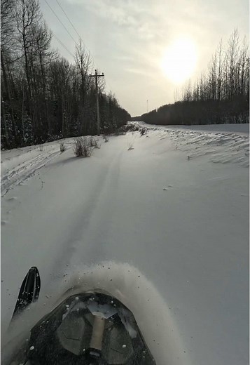 Finally got snow ❄️ -34C #fypシ #snowmobile #skidoo #fypage