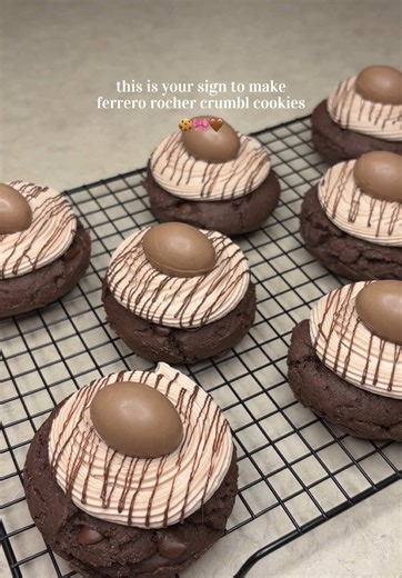Delicious Ferrero Rocher Crumbl Cookies Recipe