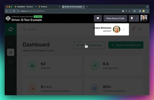 Customer Onboarding Tours JavaScript Library | Arbaoui mehdi