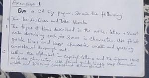 Exercise 1On a 2A size paper, perform the following tasks:a... | Filo