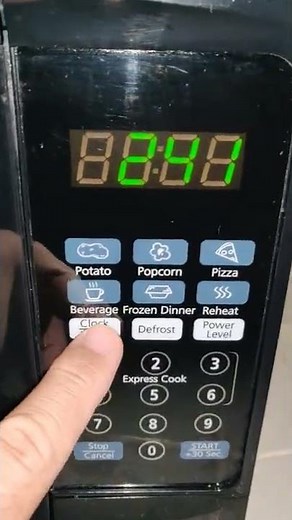 How to set microwave time sunbeam 700 watt black