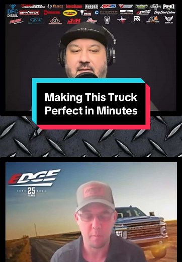 @edge_products tells us how to make this truck perfect by changing features, transmission tuning, and more. Full episode available! #edgeproducts #dieselpodcast #fyp #diesel #powerstroke