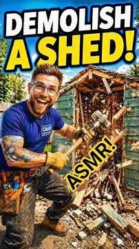 How to demolish a Shed | Satisfying ASMR Demolition 💥