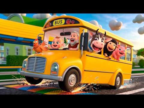 Wheels on the Bus - Farm Animals Ride! 🚌🐄 | Kids Songs & Nursery Rhymes | Almama Baby Academy