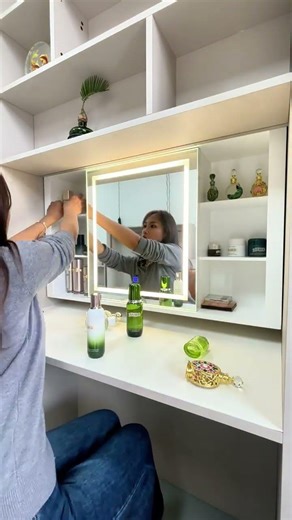 #smarthome #wardrop #storagesolutions smart lift dressing table