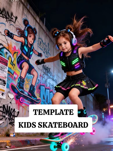 Template Queen Skateboard Street #kids #skateboard #fyp #pioneertemplate #CapCut
