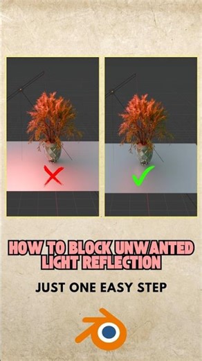 How To Block Unwanted Light Reflection | Blender | Tips & Tricks🔥💯 #blender #3danimation #ytshort