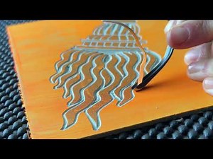 Relaxing Linocut Printmaking & ASMR | No Music | Satisfying Art | Calming Video | Relaxing Carving