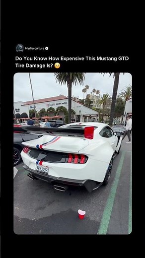 Do you know how much this Mustang GTD tire damage costs? 🤔 #cars #mustanggtd