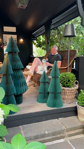 Aaron Bourne on Instagram: "{ T R E E } Just in time for those last-minute Christmas touches. Our beautiful Concertina Trees add instant style, simple and modern, yet whimsically classic. Love, love. Most decorating projects here at home tend to slow down, thanks to the Winston kisses required between every step. 🖥️ Shop Online Now 📷 Taken @ #haroldsHOME"