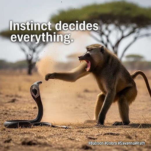 Baboon vs Cobra – Clash of Savanna Survivors