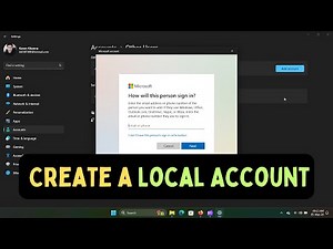 How to Create a Local Account in Windows 11