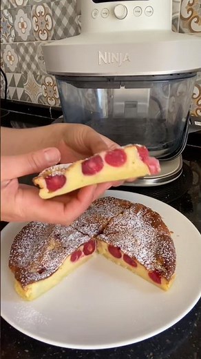 Cherry Clafoutis 🍒 AIR FRYER #airfryer #clafoutis
