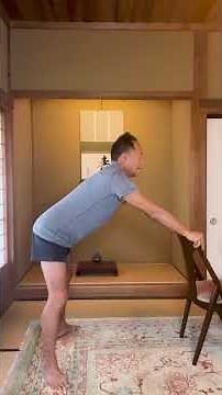 Release hip joint stiffness with proper chair squats #fitness #yoga