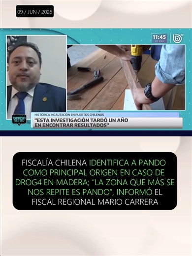 #LaPazMedia | Sobre la incautación de más de 100 toneladas de dr0g4 impregnada en cargamentos de madera procedentes de Bolivia y destinadas a mercados internacionales. #Bolivia #Chile #Narcotráfico #Pando