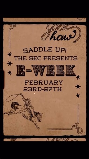 Student Engineers' Council at Virginia Tech on Instagram: "Introducing Engineers’ Week, February 23-27, 2026. Wild West🤠 Team Registration is OPEN NOW!! www.sec.vt.edu/eweek/register Learn more about E-Week! www.sec.vt.edu/eweek"