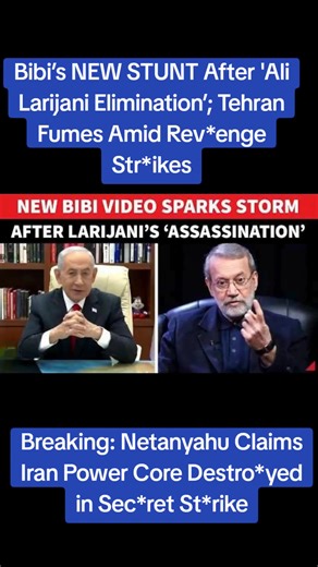 Amid de*ath rumours, Benjamin Netanyahu drops a video mocki*ng speculation… even as Isr*ael claims it has “eliminated” Ali Larijani. But Iran stays silent… and a mysterious letter in Larijani’s name surfaces. #Netanyahu#AliLarijani #Uknews#Ukupdates#USA