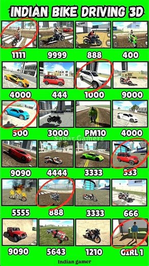 all real code 💥 #Indian bike driving 3D all new cheat code update + plugin cheat code