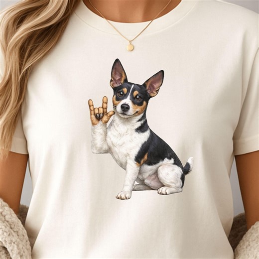 ASL I Love You Rat Terrier Clipart PNG, Sign Language, Digital Download - Etsy
