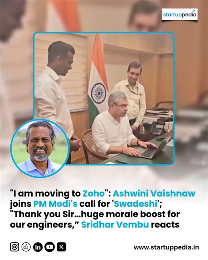 IT Minister Ashwini Vaishnaw on Monday announced that he is moving to Zoho, a homegrown platform for documents, spreadsheets and presentations. The Minister wrote on the social media platform X, urging people to join Prime Minister Narendra Modi's call for Swadeshi by adopting indigenous products and services. “I am moving to Zoho -- our own Swadeshi platform for documents, spreadsheets & presentations,” he wrote on X. “I urge all to join PM Narendra Modi's call for Swadeshi by adopting indigeno