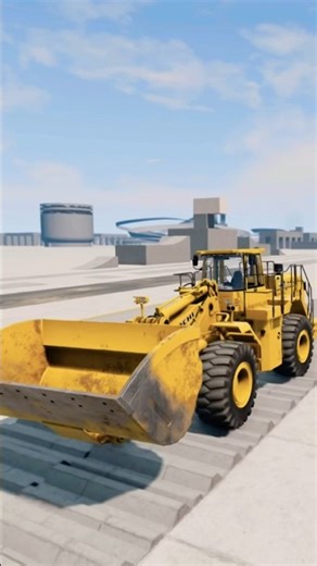 BeamNG Drive WL-40 Wheel Loader Suspension Test #beamngdrive #loader #test #gaming #shorts #map