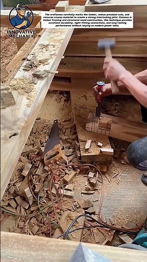 Hand-Cut Mortise and Tenon Joint | Traditional Timber Framing Technique
