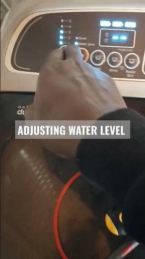 how to adjust water level on a fully automatic topload washing machine