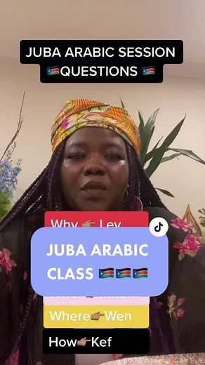 Learn Juba Arabic with Fun Phrases and Text Overlays