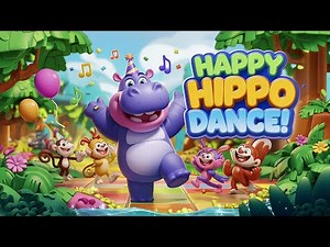 Happy Hippo Dance 🦛 | Fun Cartoon Songs for Kids to Dance & Sing Along 🎶 | Baby Smiles & Songs