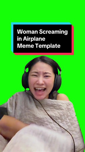 Panic Attack Meme Template of Woman in Airplane