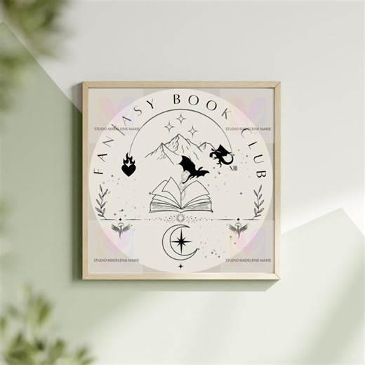 Logo Book Club "fantasy Book Club" Fantasy Edition - Etsy