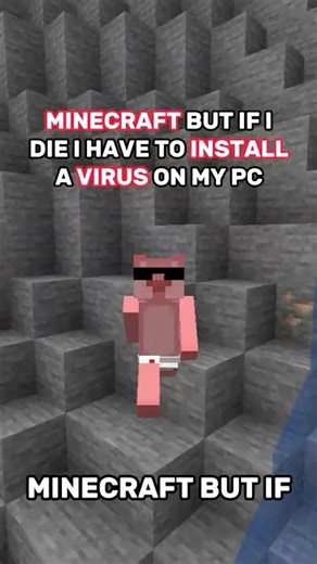 Minecraft but if i die i have to install a virus #minecraft #shorts