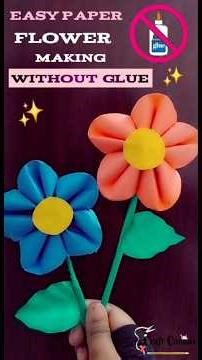🌸 Amazing Paper Flower Without Glue | Easy DIY Craft #Shorts