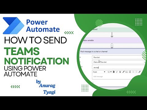 How to Send teams notification using Power Automate Flow 📢- By Anurag Tyagi