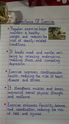 Importance of Exercise 🧘‍♀️ Short Essay Writing ✍️ / Benefits of Exercise #shorts #short #Exercise