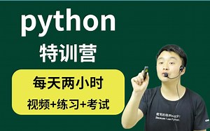 2022最新录制15天python训练营（每天2小时，练习题 作业 考试 视频讲解）学完可就业