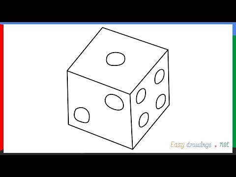 How to draw a Dice step by step for beginners