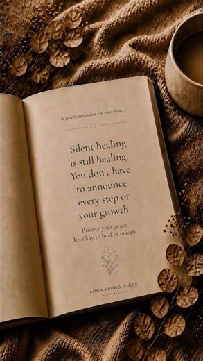 Silent Healing 🌙 A Reminder That Growth Doesn’t Need an Audience | Aura Living Guide