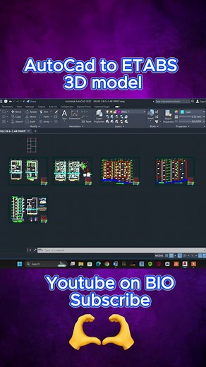AutoCAD to CSI ETABS Tutorial for Structural Engineering
