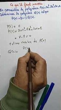 tronc commun : les polynômes.