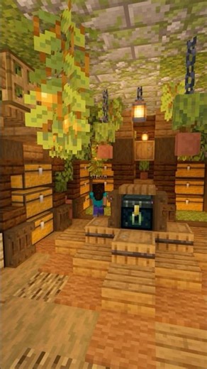 Building a Cozy Overgrown Underground Storage Room from viewer suggestions #minecraft