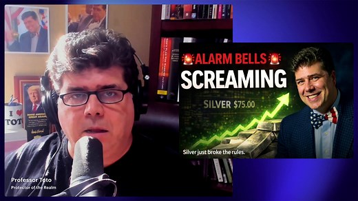 This Should NOT Be Happening. Silver exploding. Gold surging. Stocks at record highs. Those things are not supposed to happen at the same time. When they do, history tells us one thing: the alarm bells are screaming. Central banks are hoarding gold. The dollar is being diluted. Debt is exploding. And the markets are flashing signals we’ve only seen before major economic shocks. So yes—every indicator says brace for impact. But here’s the twist… I’m not scared. In this episode, Professor Toto bre