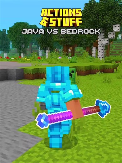 Minecraft Actions & Stuff Bedrock Vs Java Part 1 #minecraft #actionsandstuff #bedrock #java #bedrockvsjava