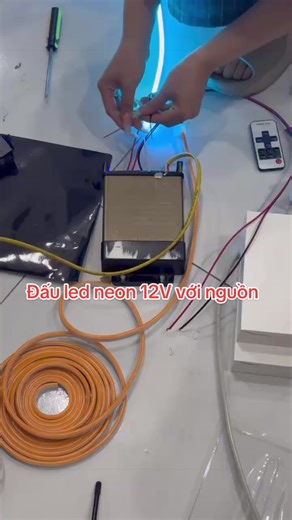 Đấu led neon 12V với nguồn#denledtrangtri #lanled #ledlight #denled #led