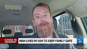 Essential worker living in van to protect family