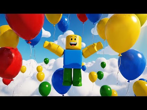 Roblox Noob Entered a World Made of Balloons | Nursery Rhymes for Kids & Baby Songs