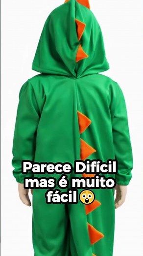Fantasia de Dinossauro FAÇA EM CASA HOJE #diy #shorts