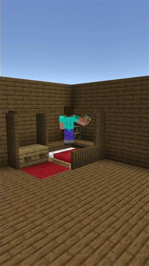 Minecraft Easy Bedroom Setup #minecraft #bedrock #minecraftbuilding #youtube #shorts #gaming #fypシ