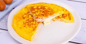 Ham and Cheese Frittata with Parmesan and Milk